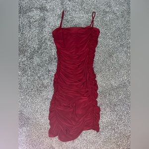 Red Velvet Mini Bodycon Dress